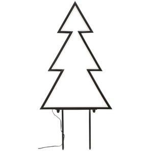BONETTI LED Baum Tanne, LED fest integriert, Warmweiß, aus Kunststoff und Metall, Weihnachtsdeko aussen