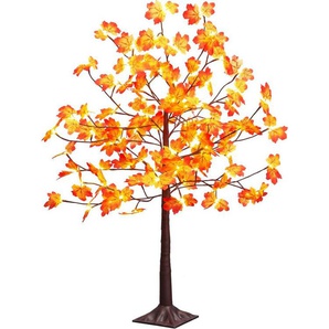 BONETTI LED Baum Weihnachtsdeko, LED fest integriert, Warmweiß, Beleuchteter Deko-Herbstbaum mit Ahornblättern