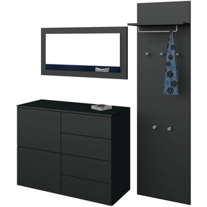borchardt Möbel Garderoben-Set, (3-St), Drucköffner (Push-To-Open), höhenverstellbare Einlegeböden