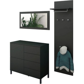 borchardt Möbel Garderoben-Set, (3-St), Drucköffner (Push-To-Open), höhenverstellbare Einlegeböden