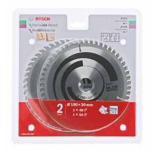 Bosch 1x Optiline Wood  1x Multi Material Saw Bla