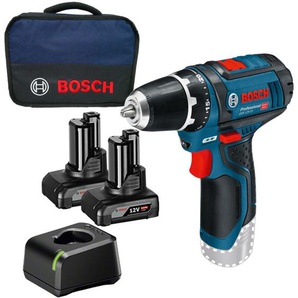 Akku-Bohrschrauber gsr 12V-15 / 2x 4,0 Ah Akku + Ladegerät im Softbag - Bosch
