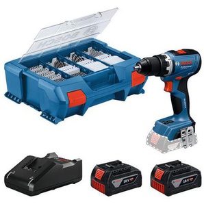 Bosch Akku-Bohrschrauber GSR 18V-65 2x 4,0 Ah und Ladegerät + Zubehör in L-Case