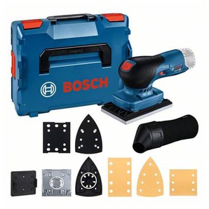 Akku-Schwingschleifer gss 12V-13 Solo mit 3 Platten und Zubehör in l-boxx - Bosch