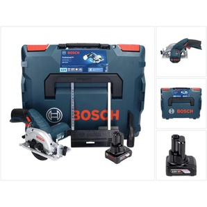 Gks 12V-26 Professional Akku Handkreissäge 12 v 85 mm + 1x Akku 6,0 Ah + L-Boxx - ohne Ladegerät - Bosch