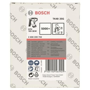 Bosch - Schmalrückenklammer, 1.2/18g TK40 25mm verzinkt 5000 Stück für gth 18 V-38