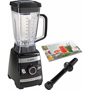 BOSCH Standmixer VitaBoost MMBH6P6BDE Zerkleinerer 6 Programme, 6-Klingen Edelstahl, Stößel, Rezeptbuch, 45.000 UMin schwarz Standmixer