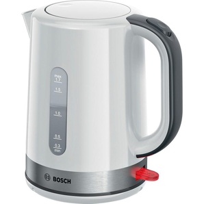 BOSCH Wasserkocher ComfortLine TWK6A511, kabellos weiß Edelstahl Wasserkocher