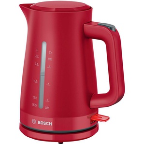 BOSCH Wasserkocher MyMoment TWK3M124 Abschaltautomatik, Tassenanzeige, beidseitige Wasserstandsanzeige rot Kunststoff Wasserkocher