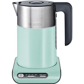 BOSCH Wasserkocher Styline TWK8612P grün (mint turquoise, black grey) Edelstahl Wasserkocher