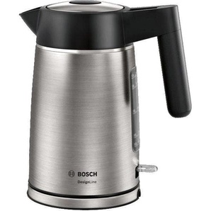 BOSCH Wasserkocher TWK5P480 DesignLine grau (schwarz, edelstahlfarben) Kunststoff Wasserkocher