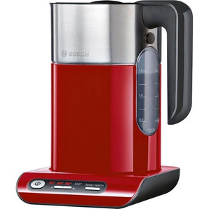BOSCH Wasserkocher TWK8614P rot (deep red, black grey) Edelstahl Wasserkocher