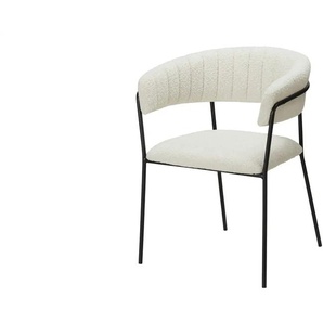 Bouclé-Polsterstuhl  Arjen ¦ creme ¦ Maße (cm): B: 60 H: 79,5 T: 57.0
