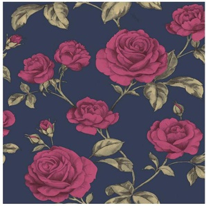 Boutique Vliestapete Countess navy, 1000 cm Länge