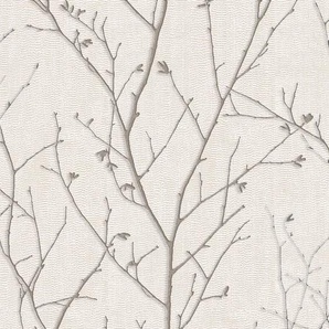 Boutique Vliestapete Water Silk Sprig ivory, geprägt, 1000 cm Länge