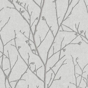 BOUTIQUE Vliestapete Water Silk Spring Tapeten 1000 cm Länge Gr. B/L: 0,52 m x 10 m, silberfarben (silber) Vliestapeten Tapeten