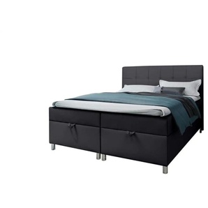 Boxbett mit Bettkasten Malabo ¦ schwarz ¦ Maße (cm): B: 200 H: 110