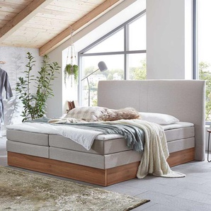 Boxbett 56 cm Einstiegshöhe Cremefarben & Walnuss