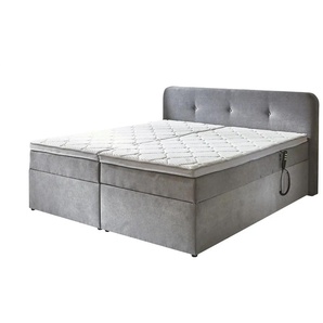 Boxbett elektrisch mit Stauraum  Rutland ¦ grau ¦ Maße (cm): B: 190 H: 104