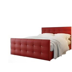 Boxbett Lederoptik  mit Stauraum Kleo ¦ rot ¦ Maße (cm): B: 160 H: 105