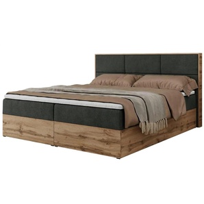 Boxbett mit Bettkasten Albero 2 ¦ grau ¦ Maße (cm): B: 208 H: 104