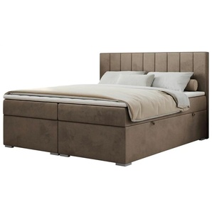 Boxbett mit Bettkasten Ally ¦ braun ¦ Maße (cm): B: 180 H: 118