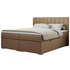 Boxbett mit Bettkasten Ally ¦ braun ¦ Maße (cm): B: 180 H: 118