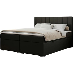 Boxbett mit Bettkasten Ally ¦ schwarz ¦ Maße (cm): B: 160 H: 118