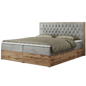 Boxbett mit Bettkasten Amore ¦ grau ¦ Maße (cm): B: 168 H: 115