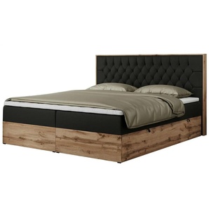 Boxbett mit Bettkasten Amore ¦ schwarz ¦ Maße (cm): B: 168 H: 115