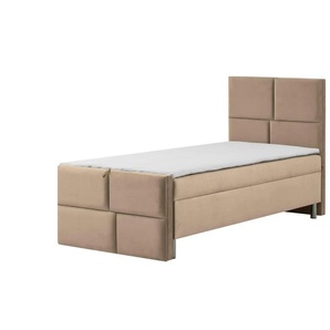 Boxbett mit Bettkasten - beige - Materialmix - 90 cm - 110 cm | Möbel Kraft