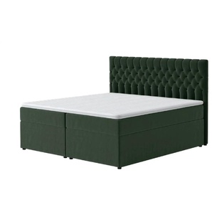 Boxbett mit Bettkasten Belek ¦ grün ¦ Maße (cm): B: 180 H: 125