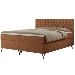 Boxbett mit Bettkasten Grimaldi ¦ orange ¦ Maße (cm): B: 124 H: 115