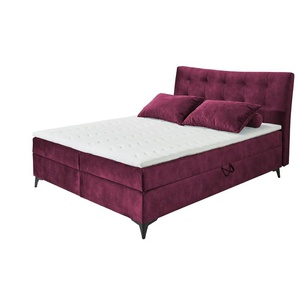 Boxbett mit Bettkasten Melrose - rot - Materialmix - 182 cm - 109 cm | Möbel Kraft