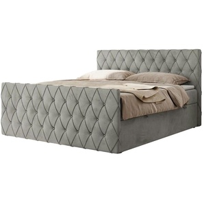 Boxbett mit Bettkasten Miren Duo ¦ grau ¦ Maße (cm): B: 161 H: 110