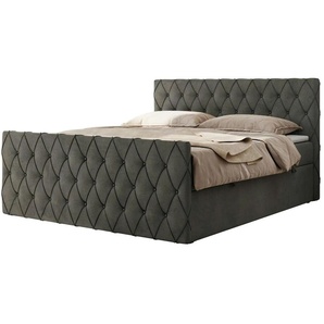 Boxbett mit Bettkasten Miren Duo ¦ grau ¦ Maße (cm): B: 181 H: 110