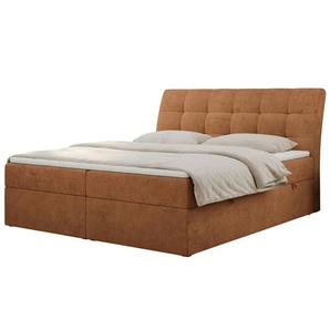 Boxbett mit Bettkasten - orange - Materialmix - 160 cm - 118 cm | Möbel Kraft