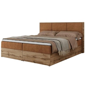 Boxbett mit Bettkasten - orange - Materialmix - 148 cm - 104 cm | Möbel Kraft