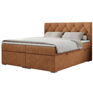 Boxbett mit Bettkasten - orange - Materialmix - 160 cm - 118 cm | Möbel Kraft