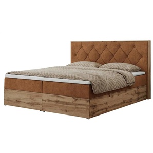 Boxbett mit Bettkasten - orange - Materialmix - 168 cm - 115 cm | Möbel Kraft