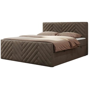 Boxbett mit Bettkasten Paris Duo ¦ braun ¦ Maße (cm): B: 141 H: 110