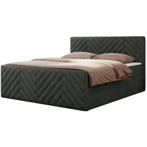 Boxbett mit Bettkasten Paris Duo ¦ grau ¦ Maße (cm): B: 161 H: 110