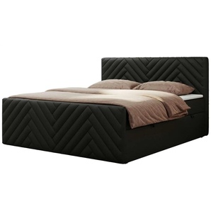 Boxbett mit Bettkasten Paris Duo ¦ schwarz ¦ Maße (cm): B: 141 H: 110