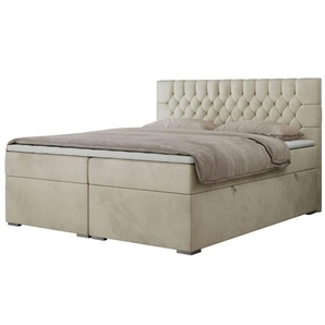 Boxbett mit Bettkasten Pera ¦ beige ¦ Maße (cm): B: 120 H: 125