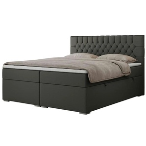 Boxbett mit Bettkasten Pera ¦ grau ¦ Maße (cm): B: 180 H: 125