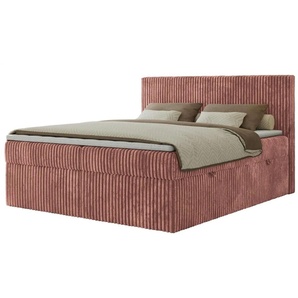 Boxbett mit Bettkasten - rosa/pink - Materialmix - 164 cm - 119 cm | Möbel Kraft