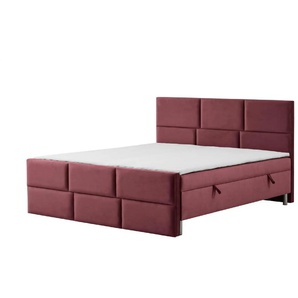 Boxbett mit Bettkasten - rot - Materialmix - 180 cm - 110 cm | Möbel Kraft
