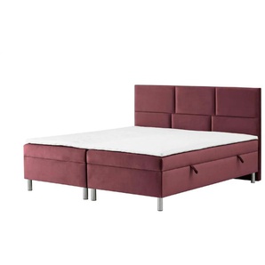 Boxbett mit Bettkasten - rot - Materialmix - 180 cm - 110 cm | Möbel Kraft