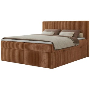 Boxbett mit Bettkasten Tiliano ¦ orange ¦ Maße (cm): B: 144 H: 119