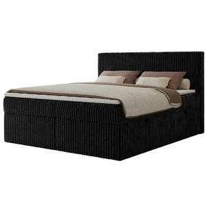 Boxbett mit Bettkasten Tiliano ¦ schwarz ¦ Maße (cm): B: 184 H: 119